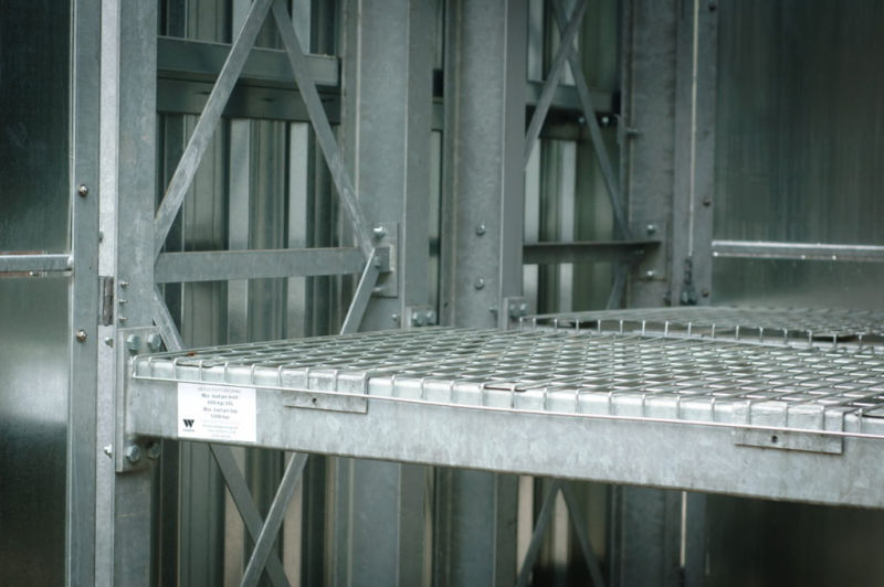 Heavy-Duty-Racks-Mesh-Decks mesh deck on a heavy duty racking beams
