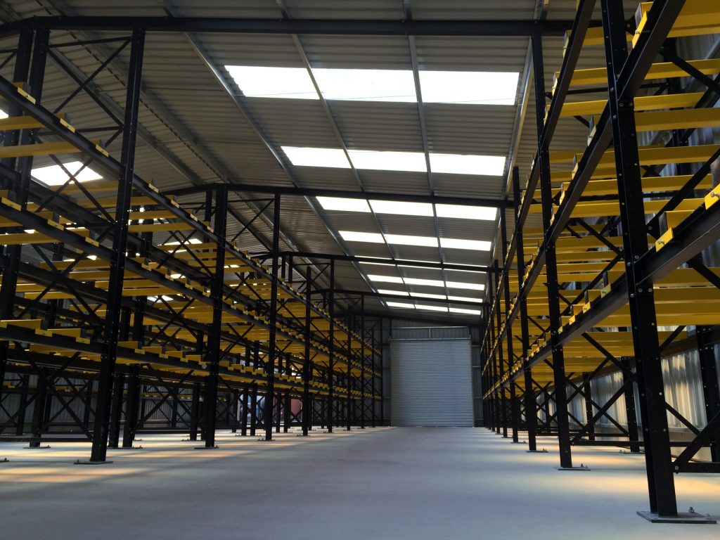 tool-storage Tool racking inside rack clad building