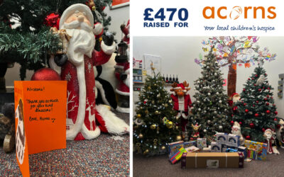 Christmas gifts for Acorns Children’s Hospice
